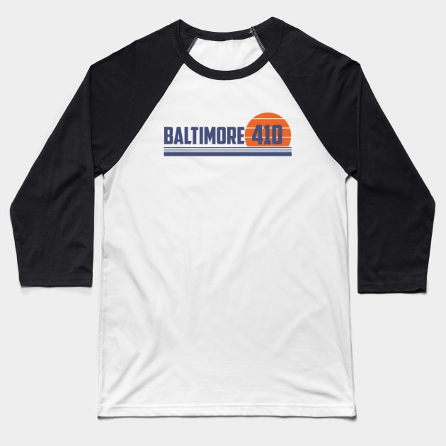 410 Baltimore Maryland Area Code Baseball T-Shirt by Eureka Shirts